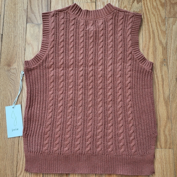 NWT Joie Cable Knit Sweater Vest - Picture 2 of 6